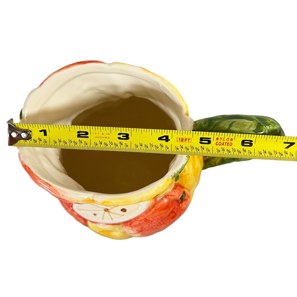 WCL Ceramic Raised Fruit Pitcher 64 oz Iced Tea Lemonade Vtg Farmhouse Country - Picture 13 of 13